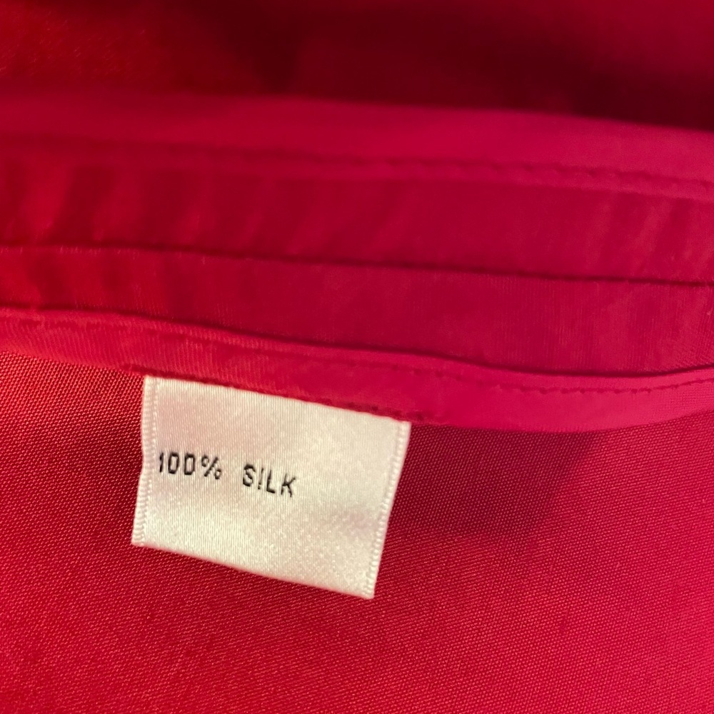 NWT Talbots Ruby Red Silk Jacket Elegant Cropped Cocktail Size 2 - Picture 8 of 9